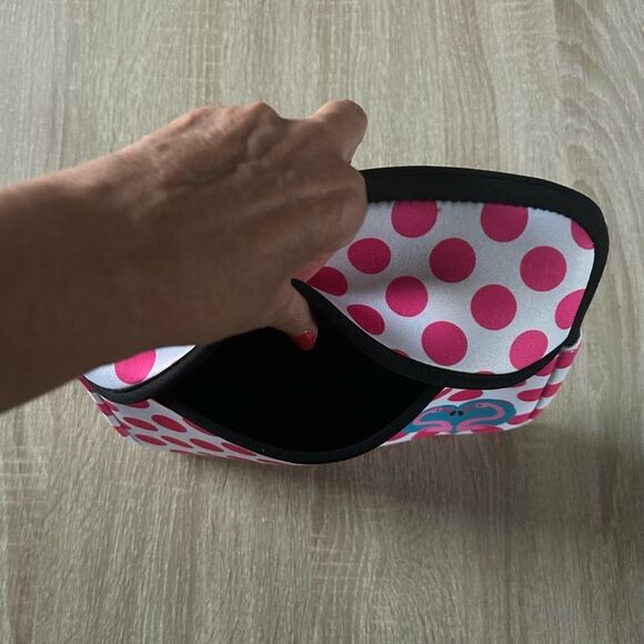 NWOT … Polka Dot “Flamingo” Tablet Case / Pouch - Picture 3 of 4